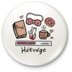 printfashion Hétvége Loading. . . - Kitűző, hűtőmágnes - Fehér (16427150)