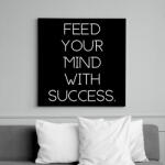 printfashion Feed your mind with success - Vászonkép - Fekete (6652780)