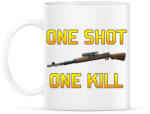 printfashion PUBG - One Shot, One Kill - Bögre - Fehér (874421)