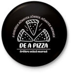 printfashion A pizza örökre veled marad - Kitűző, hűtőmágnes - Fekete (9405674)