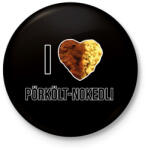 printfashion I love Pörkölt-Nokedli - Kitűző, hűtőmágnes - Fekete (9457849)