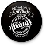 printfashion Apának hívnak a legfontosabbak - Kitűző, hűtőmágnes - Fekete (3096030)