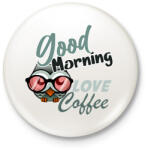 printfashion good morning owl - Kitűző, hűtőmágnes - Fehér (6137201)
