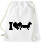 printfashion Tacskó - Sportzsák, Tornazsák - Fehér (5027065)