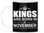 printfashion Kings are born in November - Bögre - Fekete (793699)