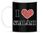 printfashion I love szalámi - Bögre - Fekete (8696656)