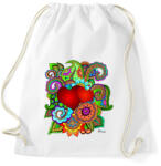 printfashion Szerelmes szivek - Sportzsák, Tornazsák - Fehér (824439)