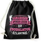 printfashion Hamarosan apukája leszek egy csodálatos kislánynak - Sportzsák, Tornazsák - Fekete (16340835)