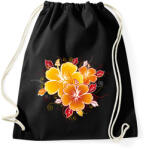 printfashion Hibiscus - Sportzsák, Tornazsák - Fekete (1278778)