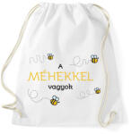 printfashion A méhekkel vagyok - Sportzsák, Tornazsák - Fehér (6600342)