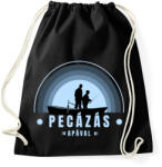 printfashion Pecázás apával - Sportzsák, Tornazsák - Fekete (4833161)