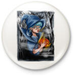 printfashion Halloween boszorkány - Kitűző, hűtőmágnes - Fehér (3075768)