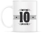 printfashion b-day-10-dark-lightgrey - Bögre - Fehér (790511)
