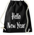 printfashion Hello New Year - Sportzsák, Tornazsák - Fekete (1124014)