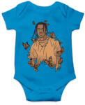 printfashion Travis Scott - Baba Body - Azúrkék (2407229)