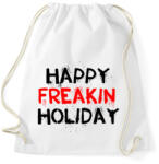 printfashion Boldog kiba**ott ünnepeket - Sportzsák, Tornazsák - Fehér (1025478)