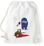 printfashion Among us - well shit - Sportzsák, Tornazsák - Fehér (4221955)