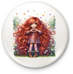 printfashion Szeretlek - Kitűző, hűtőmágnes - Fehér (15601737)