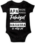 printfashion Apa - Akire mindig felnézel - Baba Body - Fekete (7128456)
