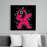 printfashion Squid Game Dab kör fehér - Vászonkép - Fekete (6660670)