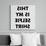 printfashion Selfie Tshirt - Vászonkép - Fehér (6624899)