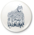 printfashion Farkashegy - Kitűző, hűtőmágnes - Fehér (3073429)