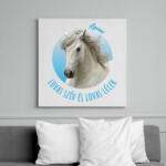 printfashion Lovas szív - Lipicai - Vászonkép - Fehér (7194243)