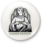 printfashion Gamer heaven - Kitűző, hűtőmágnes - Fehér (4351508)