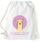 printfashion llama_purple - Sportzsák, Tornazsák - Fehér (1132389)