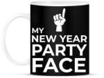 printfashion NEW YEAR PARTY FACE - Bögre - Fekete (10932290)