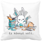 printfashion Nyuszi sütit készít - könnyű volt_ - Párnahuzat, Díszpárnahuzat - Fehér (4135115)