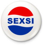 printfashion Sexsi - Kitűző, hűtőmágnes - Fehér (3078303)