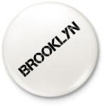 printfashion Brooklyn - Kitűző, hűtőmágnes - Fehér (4382890)