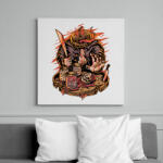 printfashion MR. Tök - Vászonkép - Fehér (6622003)