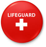 printfashion Lifeguard - Kitűző, hűtőmágnes - Piros (10468393)