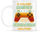 printfashion A legjobb gamerek februárban születnek - Bögre - Fehér (11692404)