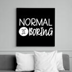 printfashion normal is borring - Vászonkép - Fekete (6651625)