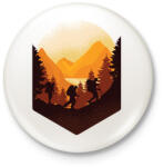 printfashion Túrázás - Kitűző, hűtőmágnes - Fehér (13098834)