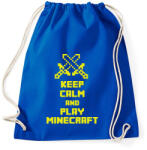 printfashion Keep calm and Minecraft - Sportzsák, Tornazsák - Bright royal (2557454)