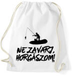 printfashion Ne zavarj horgászom - Sportzsák, Tornazsák - Fehér (4702510)
