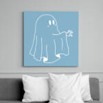 printfashion Fehér szellem - Vászonkép - Világoskék (14139190)