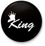 printfashion king - Kitűző, hűtőmágnes - Fekete (12423169)
