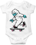 printfashion Gördeszkás Yeti - Baba Body - Fehér (1327413)