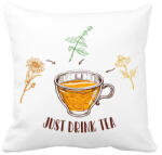 printfashion Just drink tea - Párnahuzat, Díszpárnahuzat - Fehér (7253626)