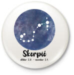 printfashion Skorpió - Kitűző, hűtőmágnes - Fehér (7476694)