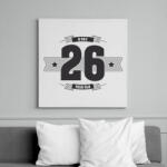 printfashion b-day-26-dark-lightgrey - Vászonkép - Fehér (6622806)