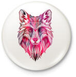 printfashion fox - Kitűző, hűtőmágnes - Fehér (3080099)
