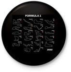 printfashion Formula 1 2022 - Kitűző, hűtőmágnes - Fekete (7210623)