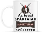printfashion Augusztusban születtek az igazi SPÁRTAIAK! - Bögre - Fehér (2615953)