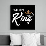 printfashion I'M HER KING - Vászonkép - Fekete (6646575)